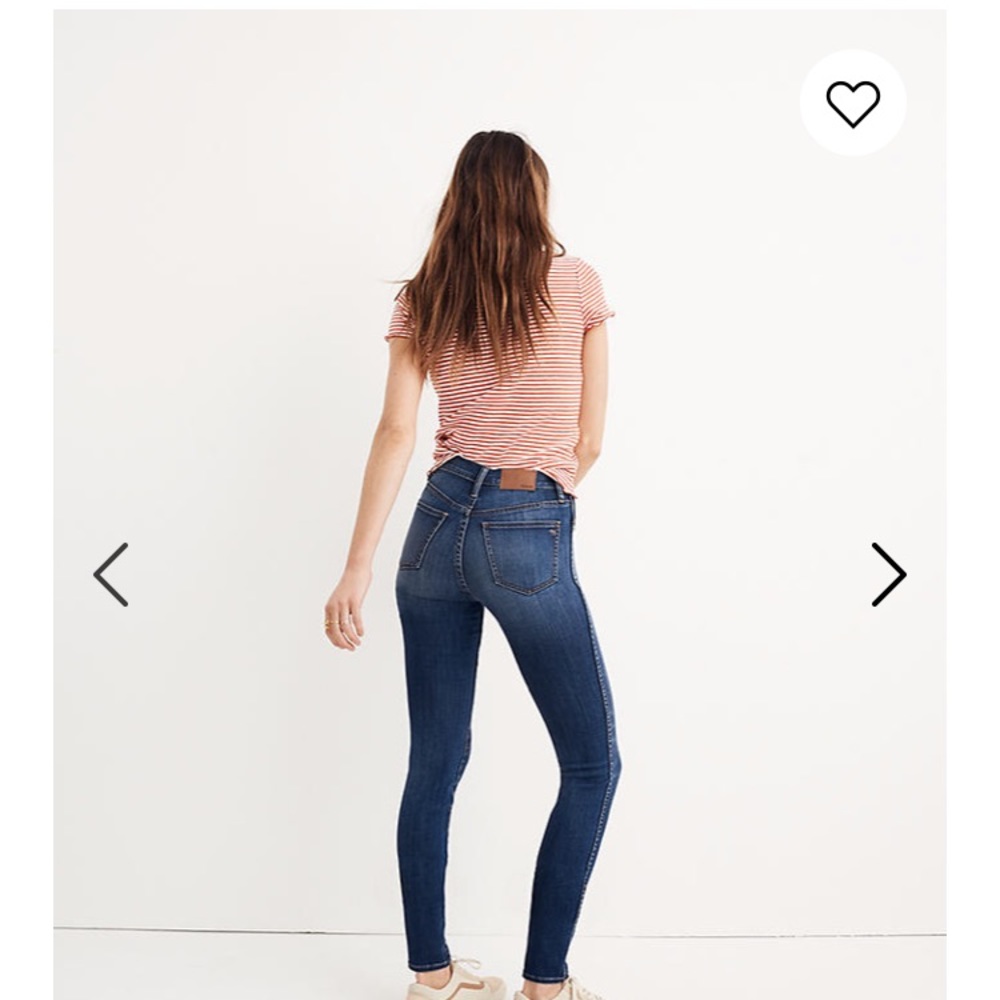 Madewell 10 inch rise skinny jean in Danny wash